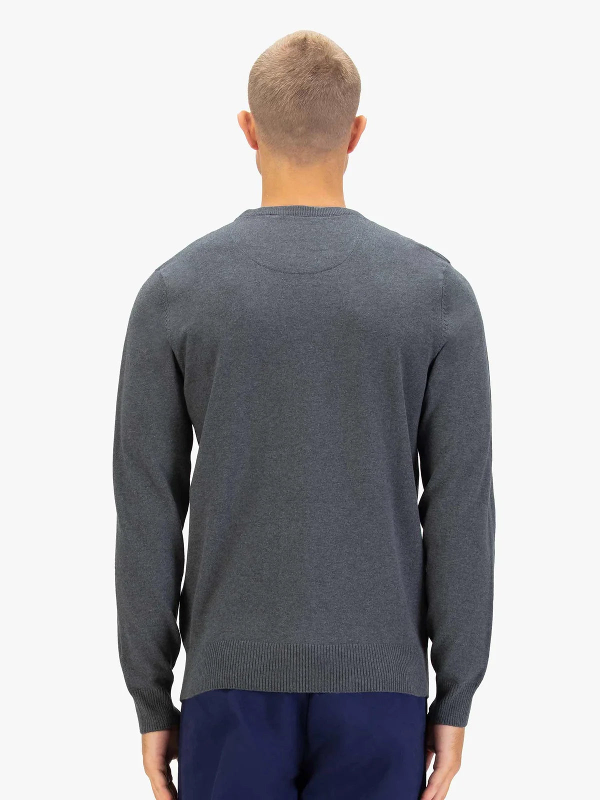 Luke 1977 Gerard Knitted Jumper Charcoal