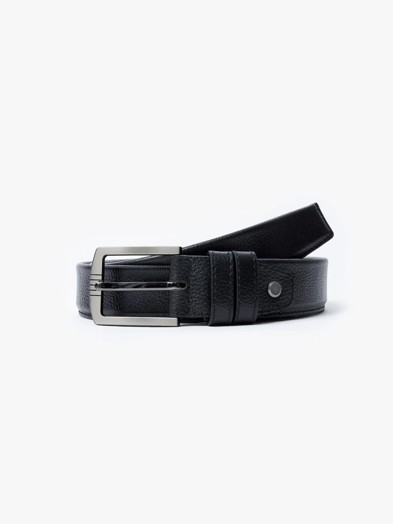 Luke Accessories SATURDAY LEATHER BELT - BLACK