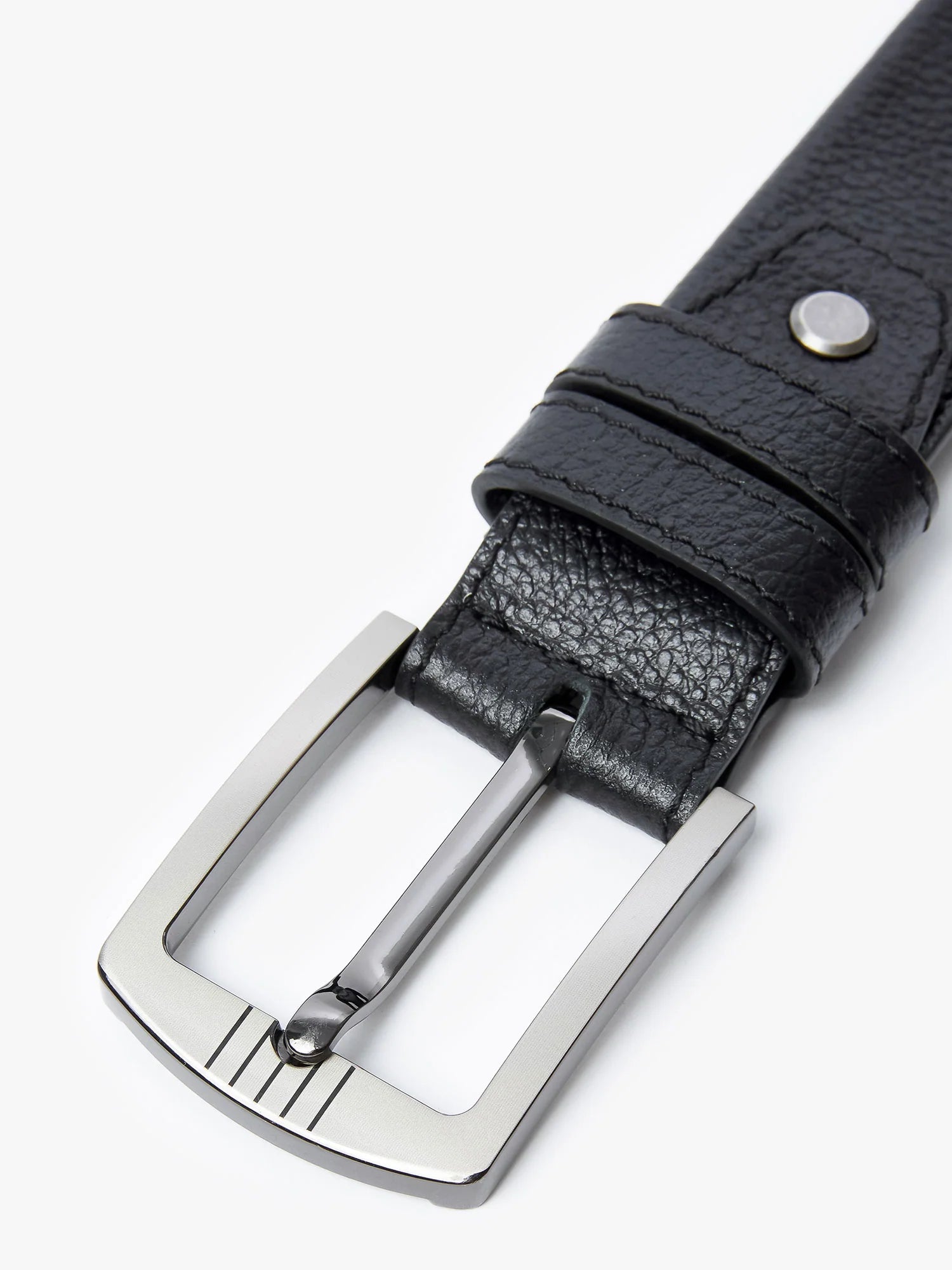 Luke Accessories SATURDAY LEATHER BELT - BLACK