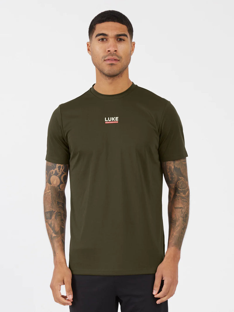 Luke Lean crew neck tee - DARK GREEN