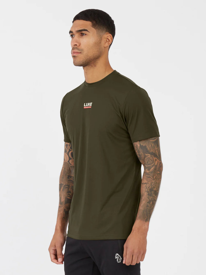 Luke Lean crew neck tee - DARK GREEN
