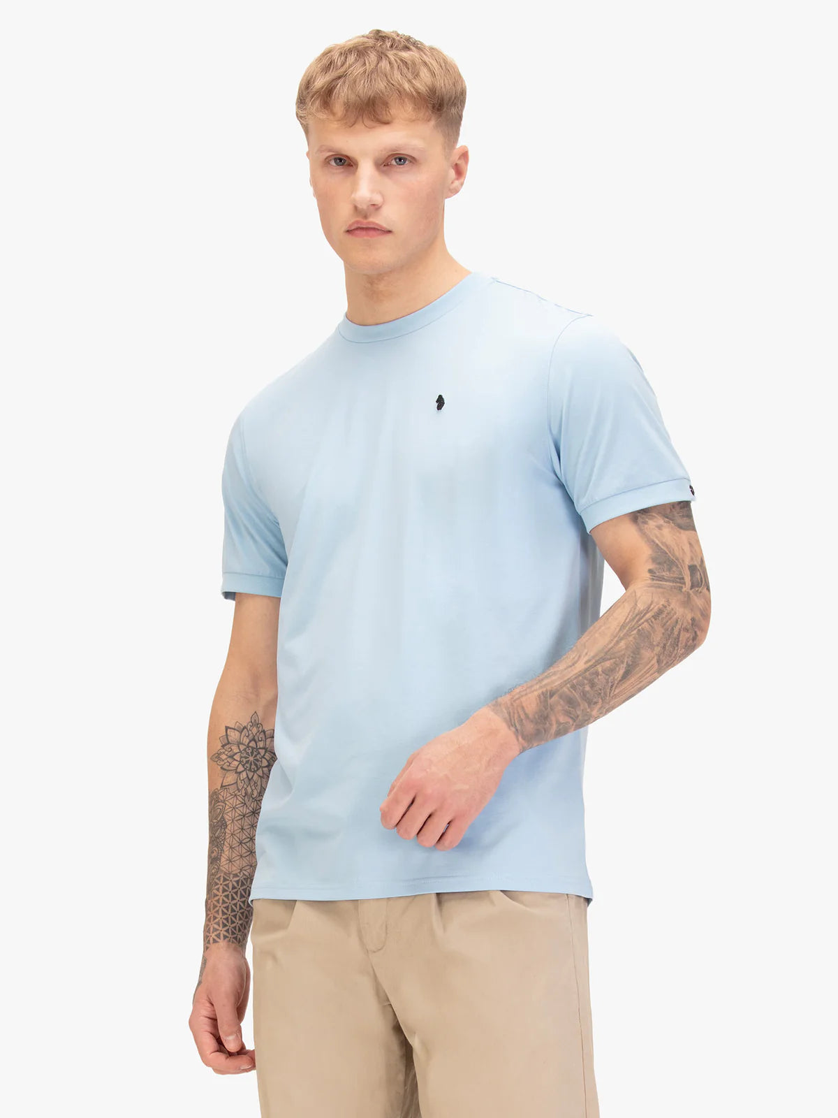 Luke Est 1977 SHANGHAI MODAL T-SHIRT - Sky Blue