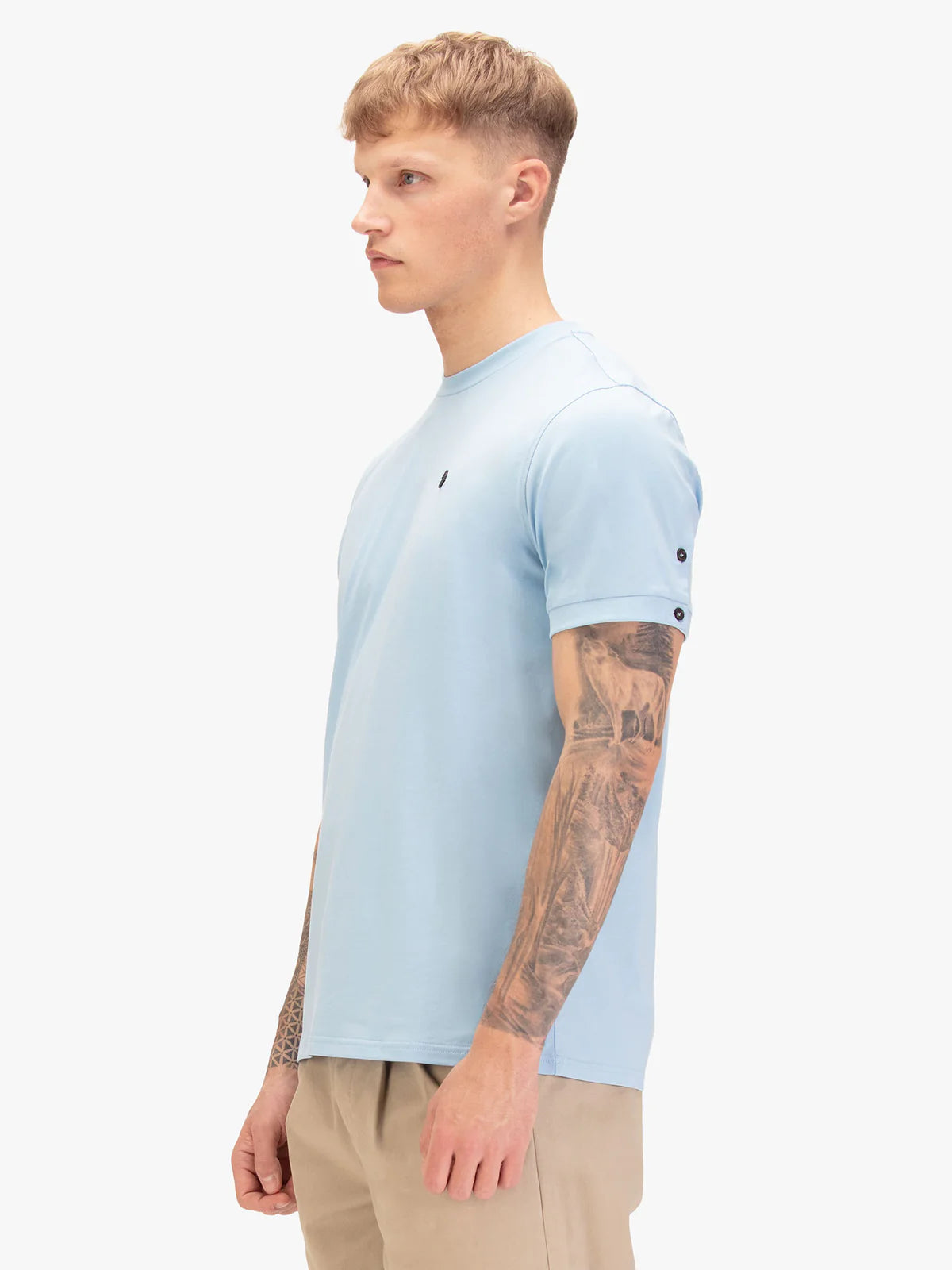Luke Est 1977 SHANGHAI MODAL T-SHIRT - Sky Blue