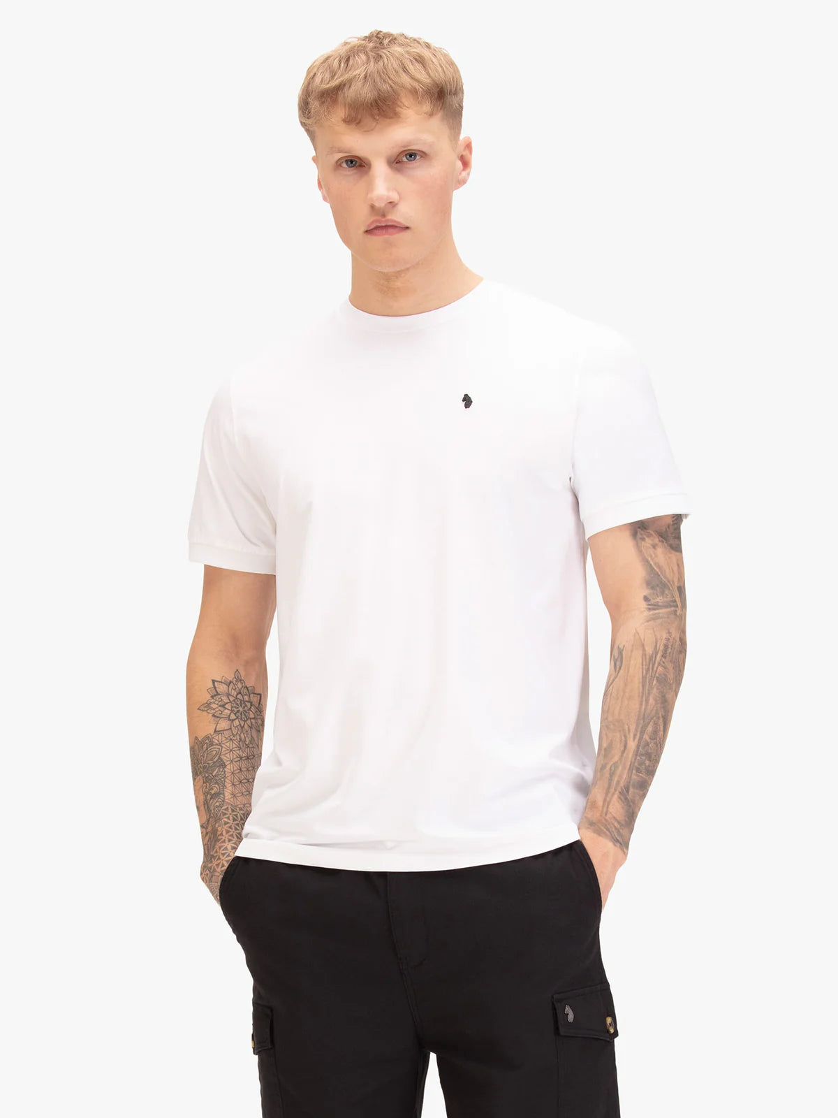 Luke essential crew neck t-shirt black lion rivet Shanghai - WHITE