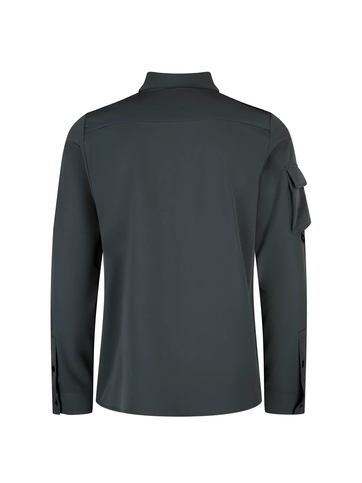 Luke Est 1977 hulun technical nylon overshirt - charcoal