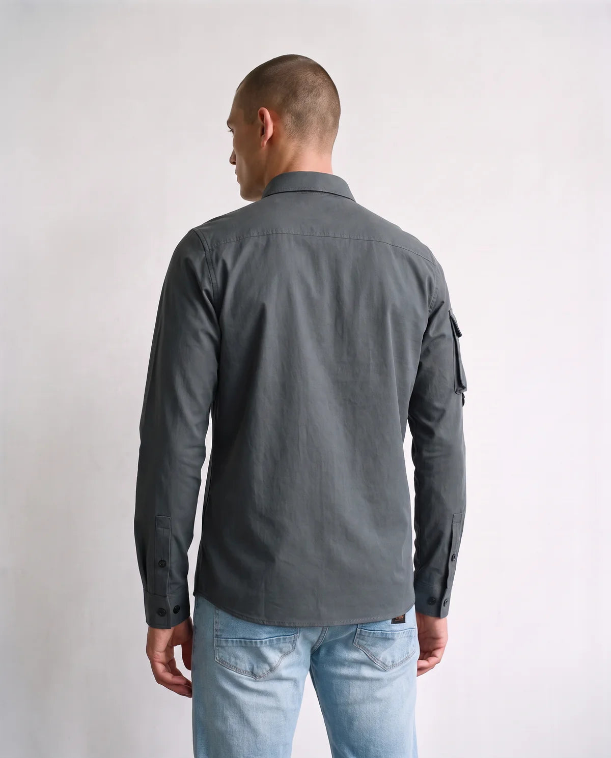 Luke Est 1977 hulun technical nylon overshirt - charcoal