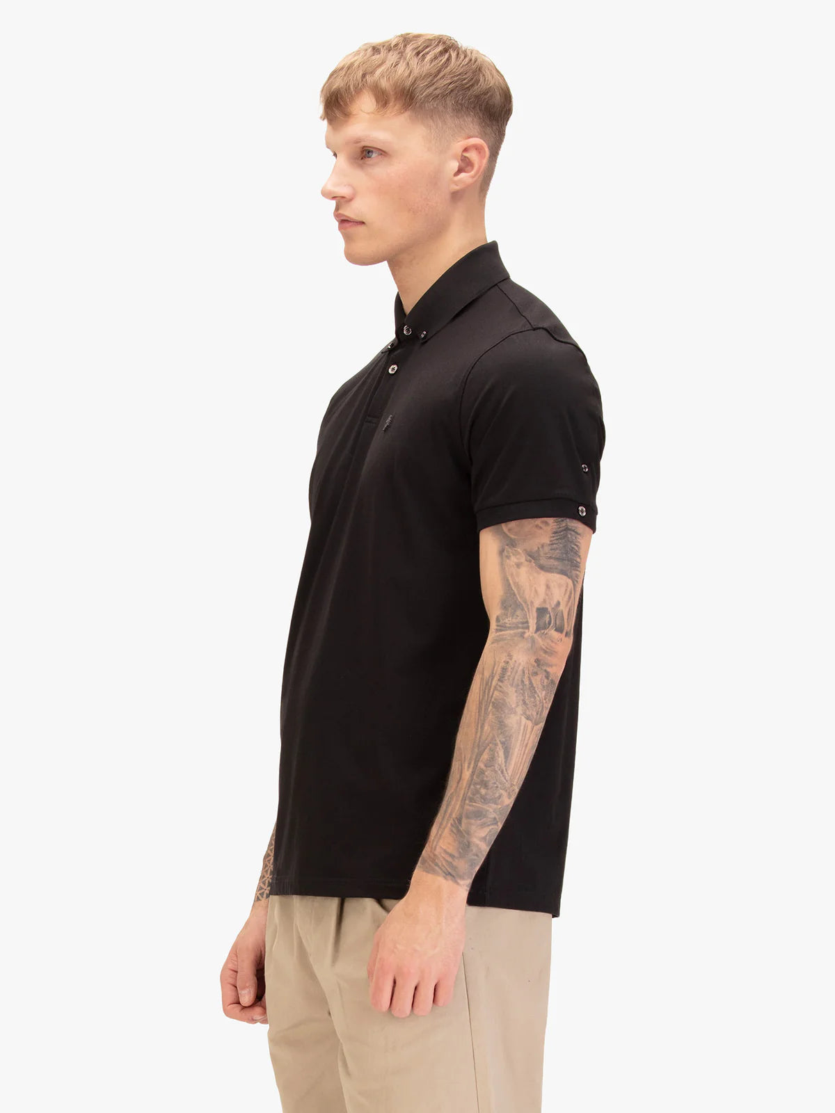 Luke Est 1977 macau premium modal polo shirt - black