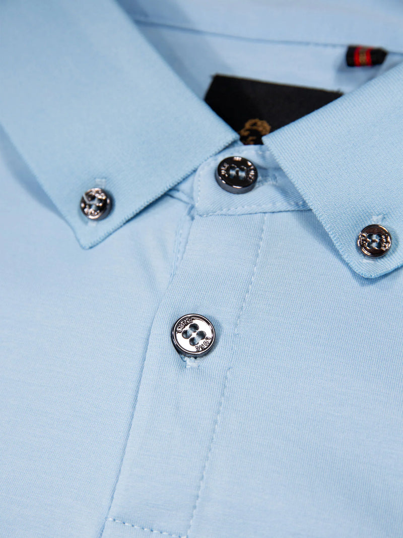 Luke MACAU PREMIUM MODAL POLO SHIRT - SKY BLUE
