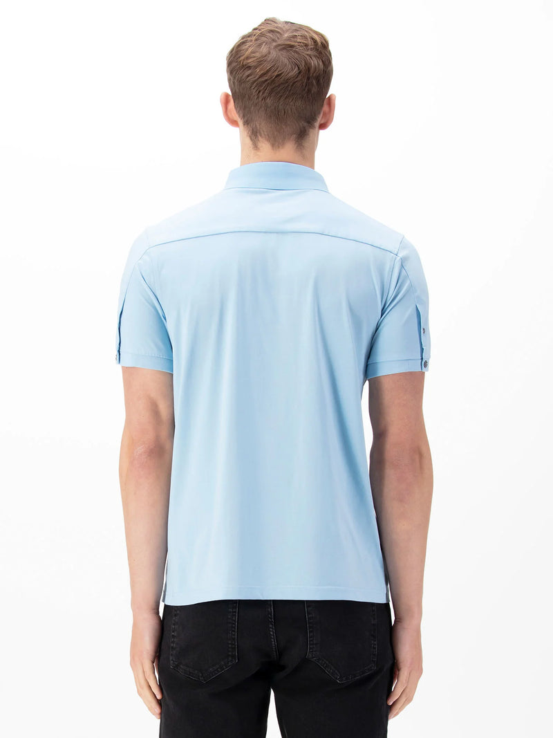 Luke MACAU PREMIUM MODAL POLO SHIRT - SKY BLUE