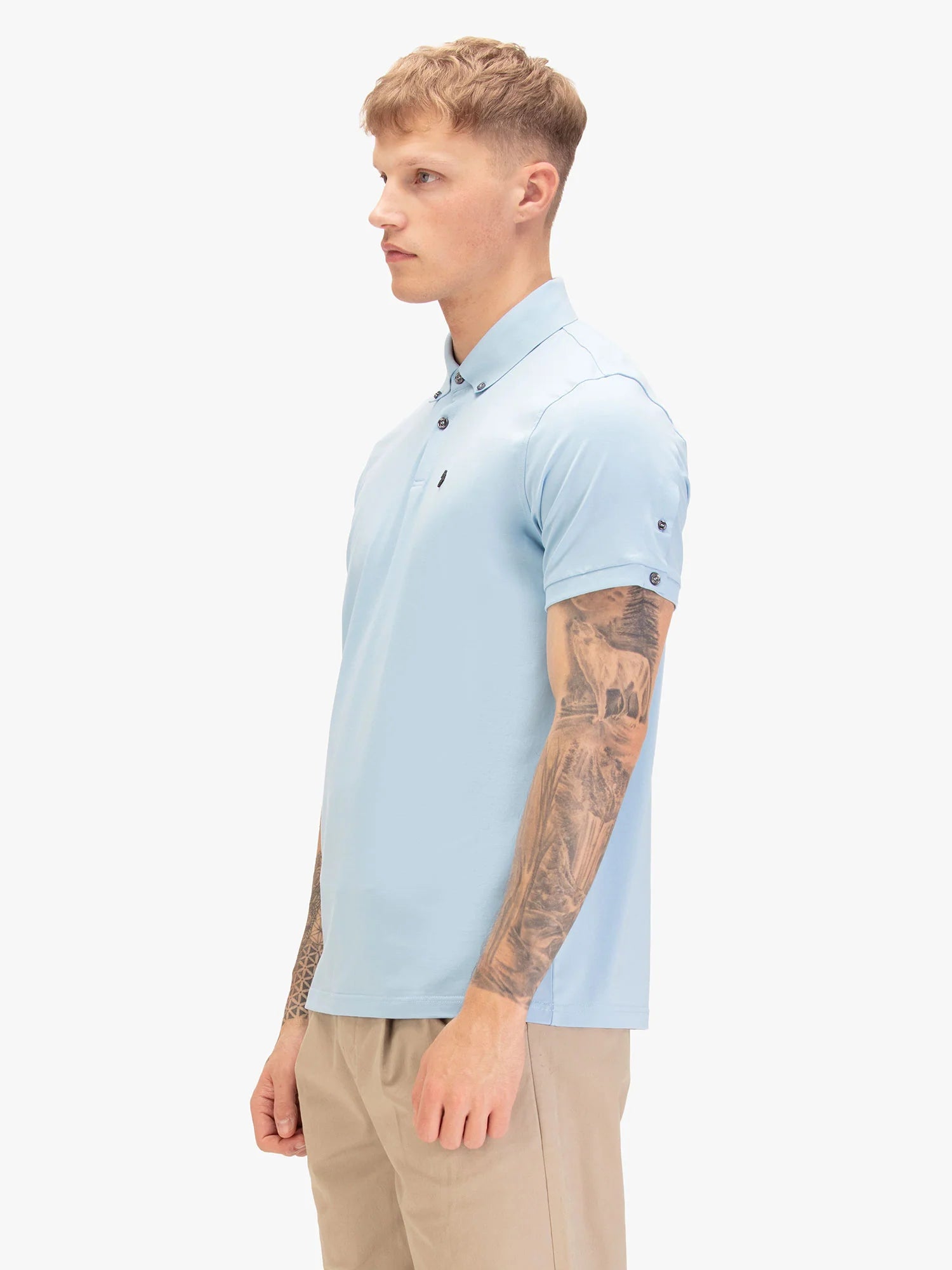 Luke Est 1977 MACAU PREMIUM MODAL POLO - SKY BLUE