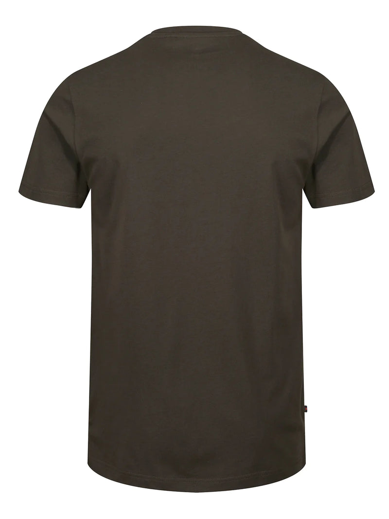 LUKE EST.1977 raised text chest print Superb T-shirt DARK GREEN