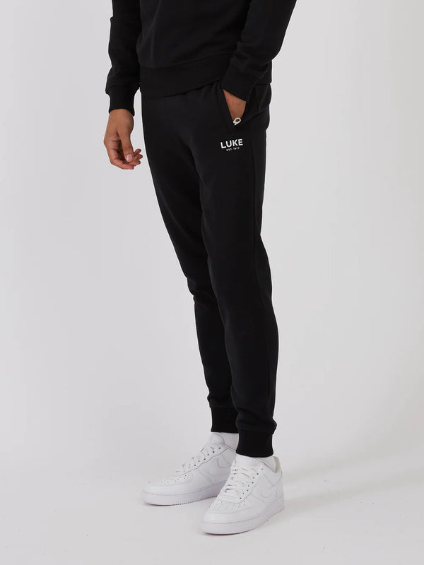 LUKE EST.1977 raised text print Astonishing BLACK
