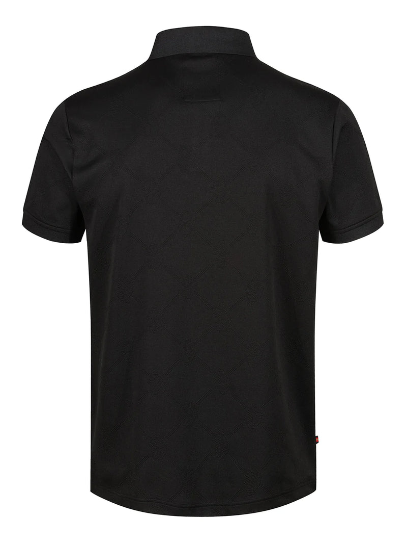 Luke NEST JACQUARD POLO Shirt - BLACK