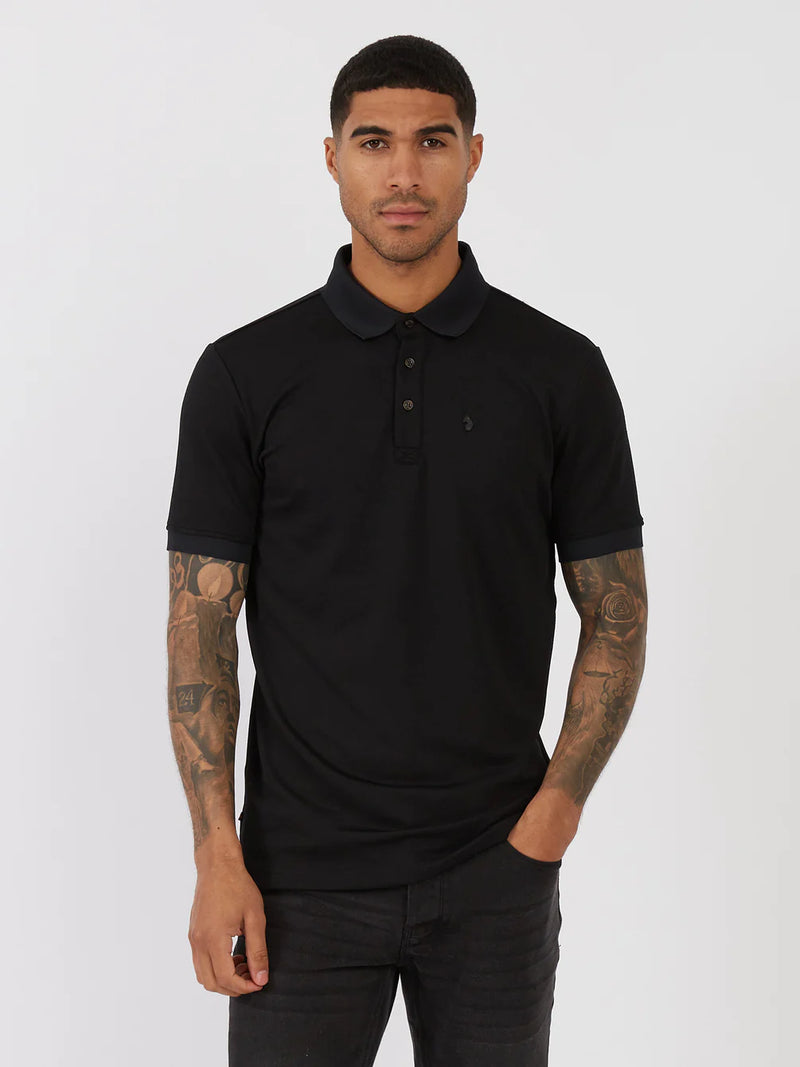 Luke NEST JACQUARD POLO Shirt - BLACK