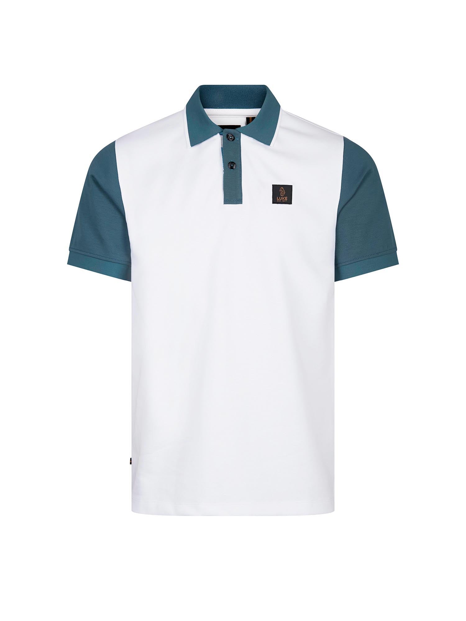 Luke Est 1977 SADDLEWORTH POLO - WHITE/TEAL