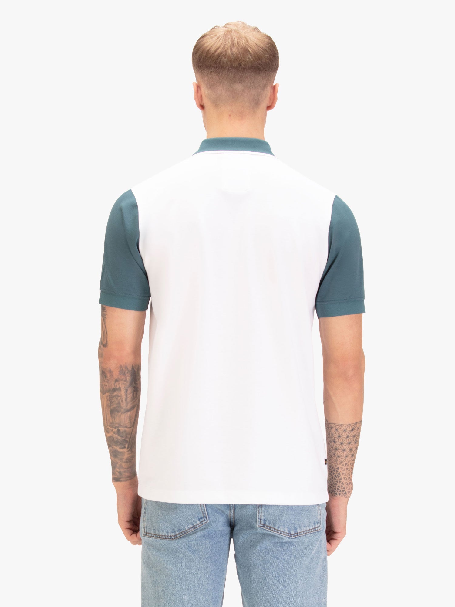 Luke Est 1977 SADDLEWORTH POLO - WHITE/TEAL
