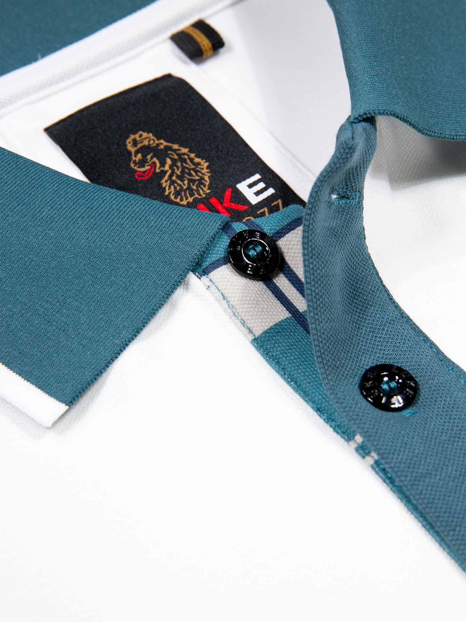 Luke Est 1977 SADDLEWORTH POLO - WHITE/TEAL