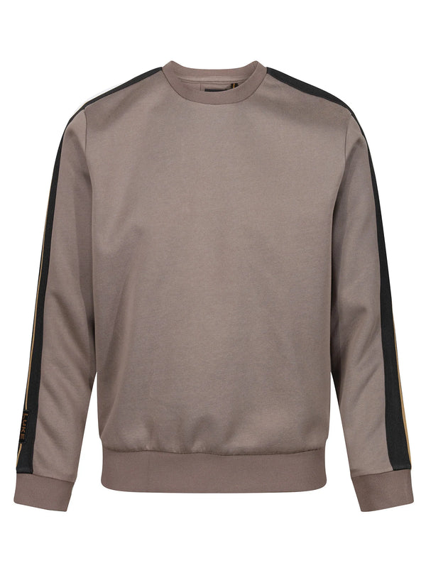 LUKE MASSACHUSETTS TAPE DETAIL SWEATSHIRT - MUSHROOM
