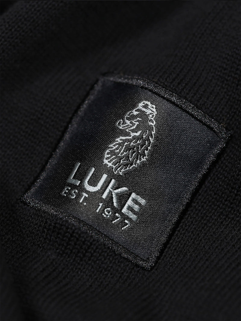 Luke BERWICK PURE COTTON CREW NECK KNITTED JUMPER - BLACK
