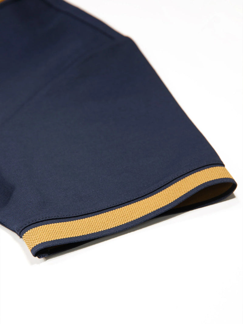 Luke Est 1977 MAKATI HONEYCOMB TEXTURED POLO - NAVY/GOLD