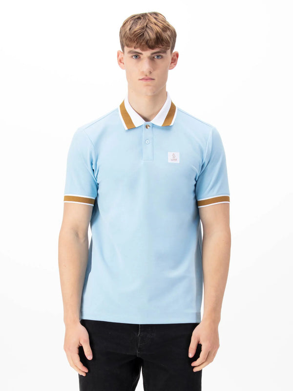 Luke Est 1977 MAKATI HONEYCOMB TEXTURED POLO - Sky Blue