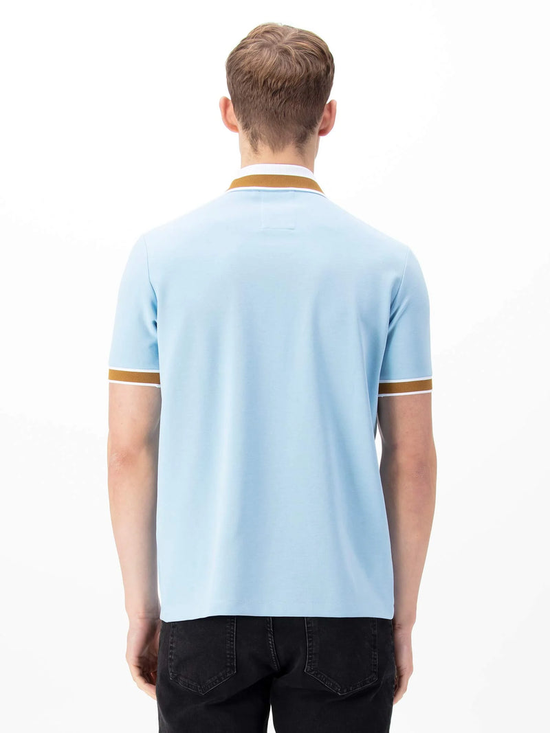Luke Est 1977 MAKATI HONEYCOMB TEXTURED POLO - Sky Blue