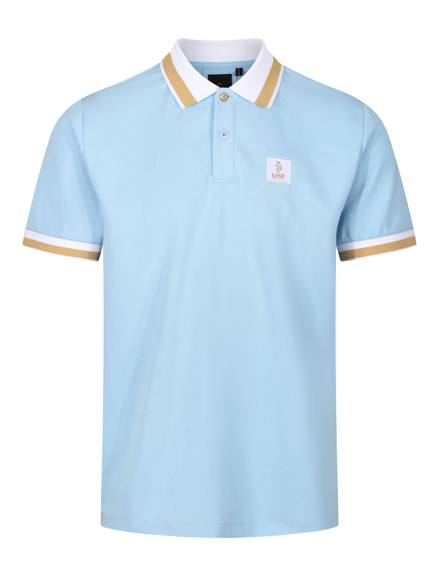 Luke Est 1977 MAKATI HONEYCOMB TEXTURED POLO - Sky Blue