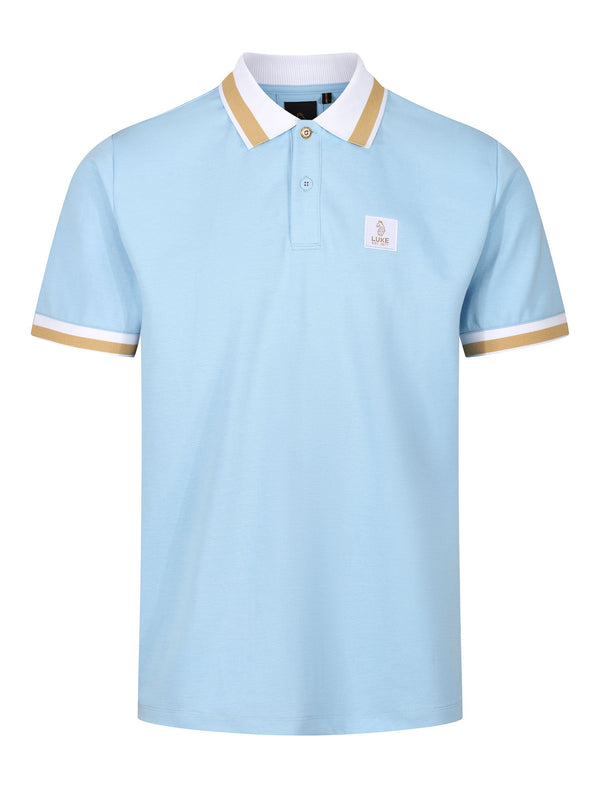 Luke Est 1977 MAKATI HONEYCOMB TEXTURED POLO - Sky Blue