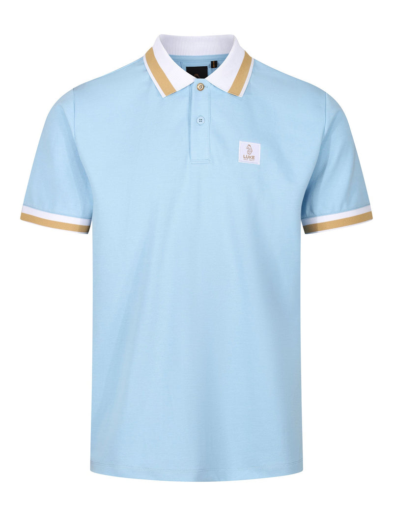 Luke Est 1977 MAKATI HONEYCOMB TEXTURED POLO - Sky Blue