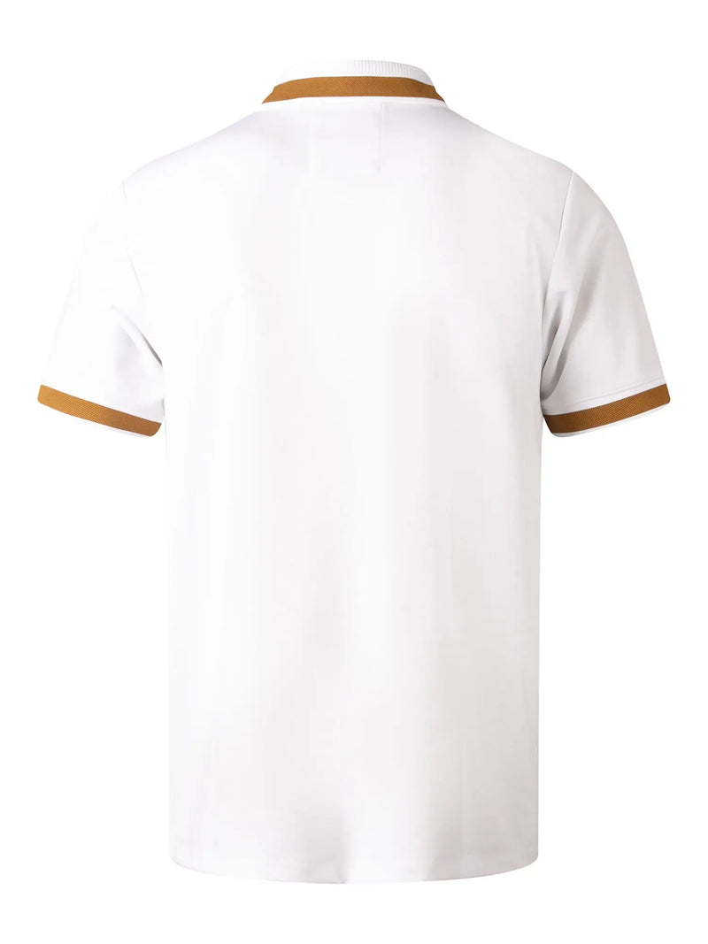 Luke Est 1977 MAKATI HONEYCOMB TEXTURED POLO - WHITE GOLD