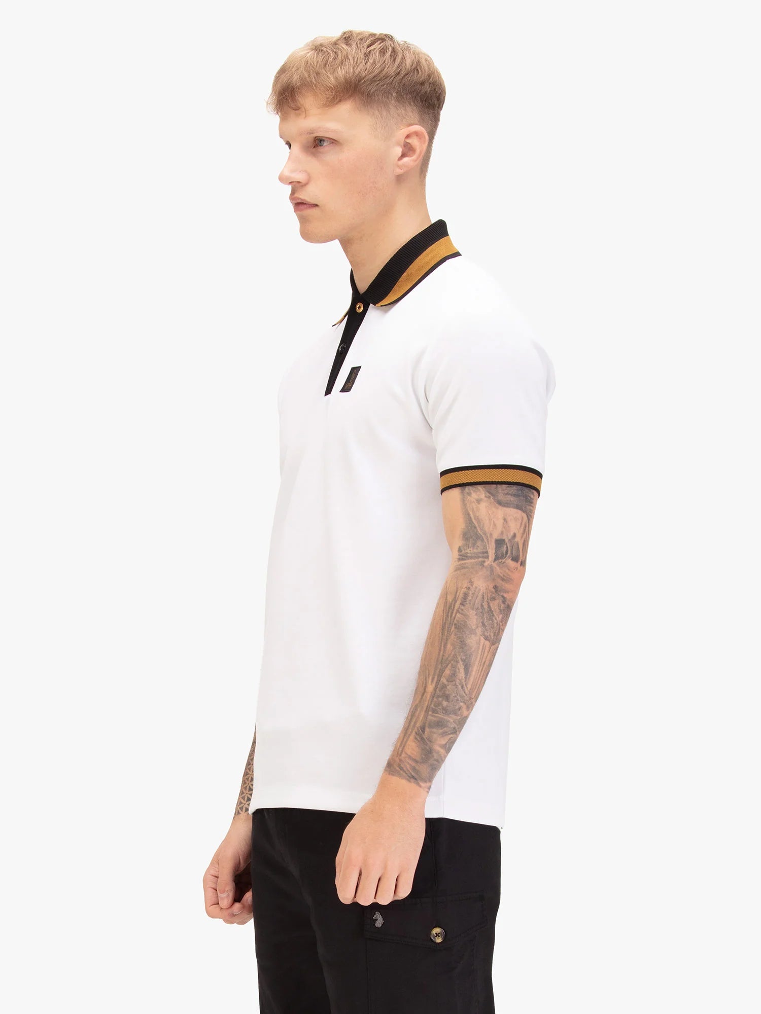 Luke Est 1977 MAKATI HONEYCOMB TEXTURED POLO - WHITE