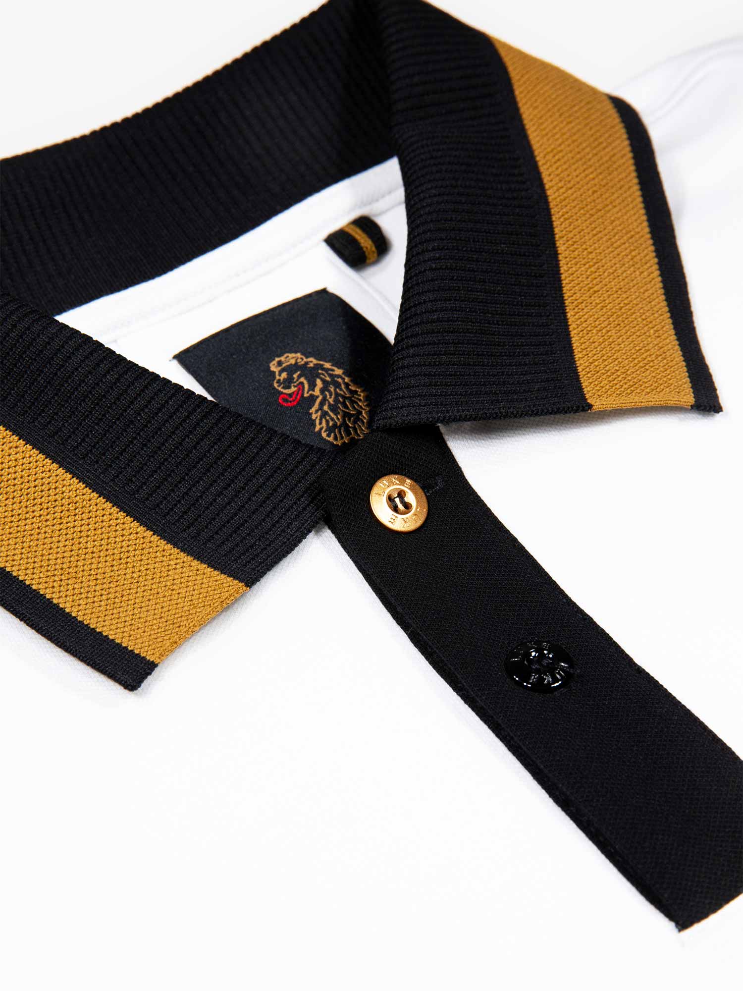 Luke Est 1977 MAKATI HONEYCOMB TEXTURED POLO - WHITE