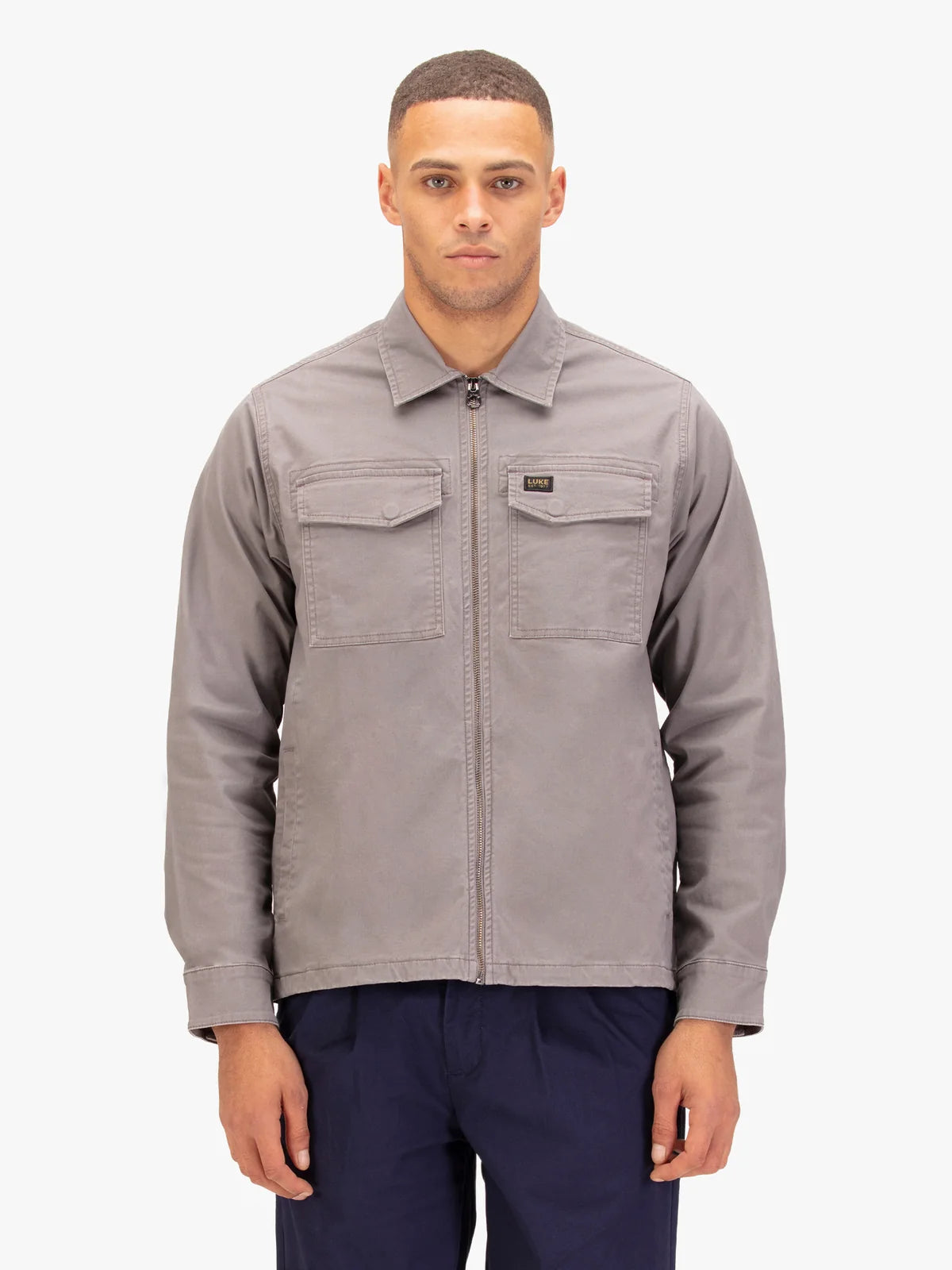 Luke Est 1977 corinth shacket overshirt - concrete
