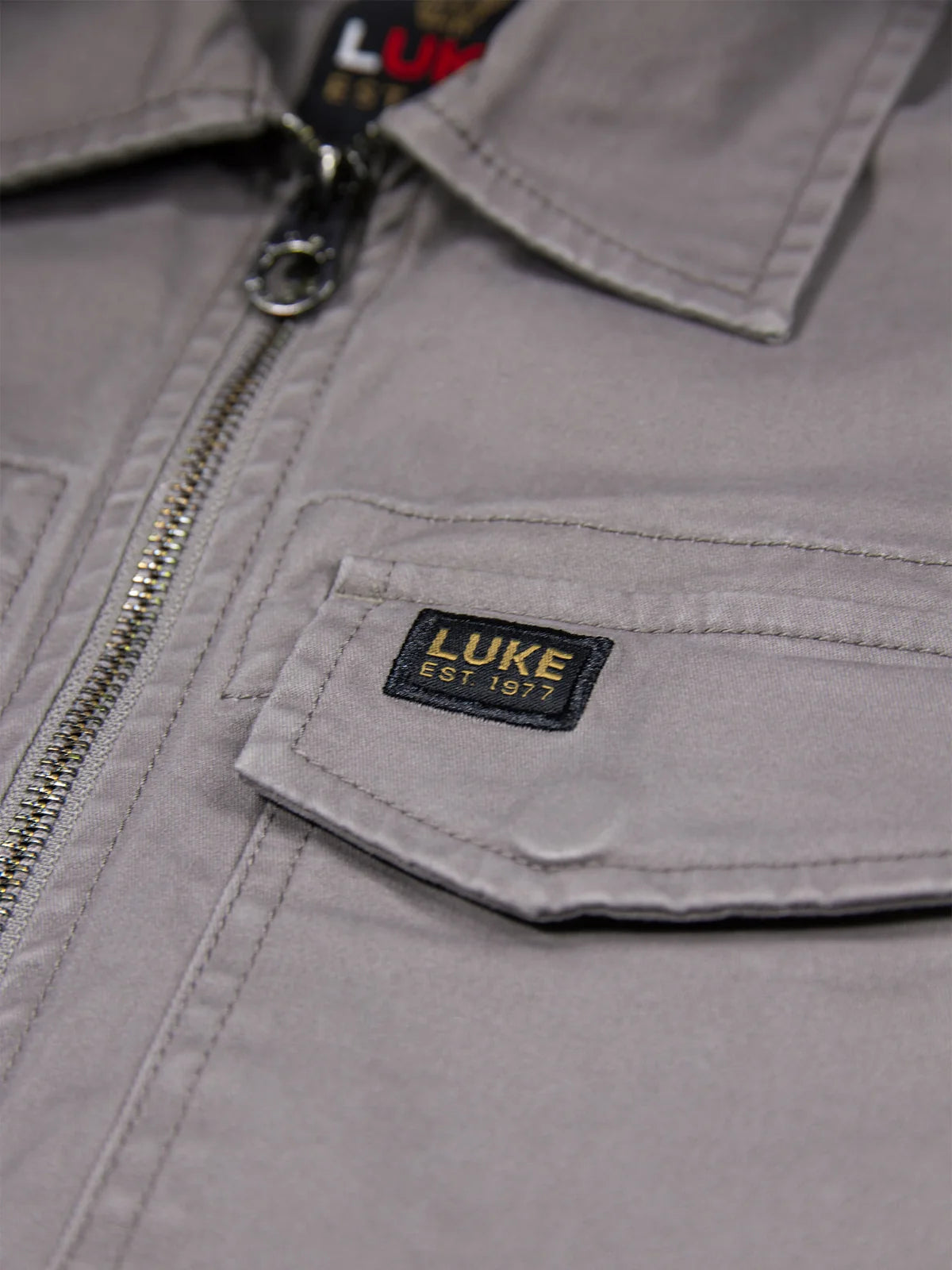 Luke Est 1977 corinth shacket overshirt - concrete