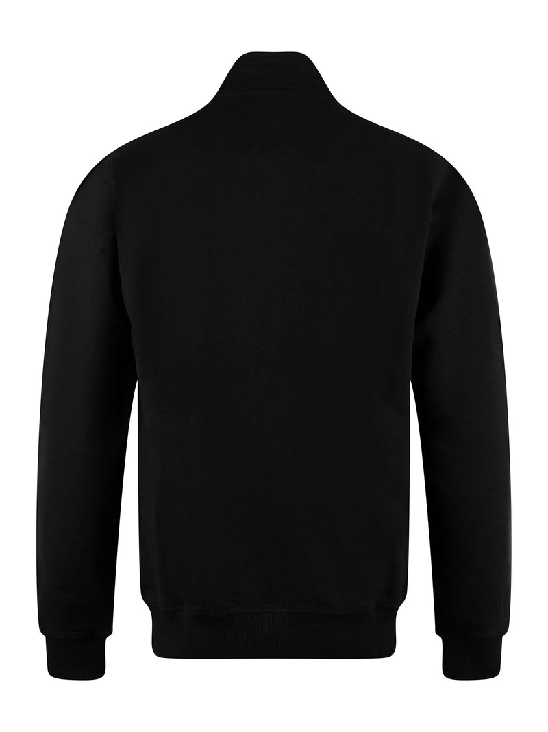 Luke Sutton Ontrast ZIP SWEATSHIRT - BLACK