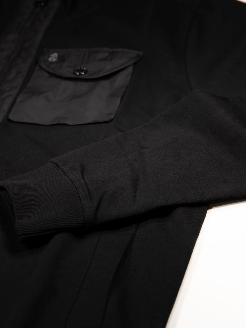 Luke Sutton Ontrast ZIP SWEATSHIRT - BLACK