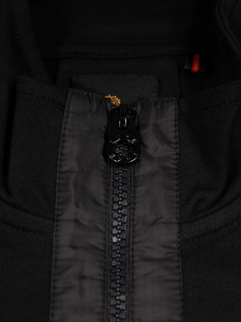 Luke Sutton Ontrast ZIP SWEATSHIRT - BLACK