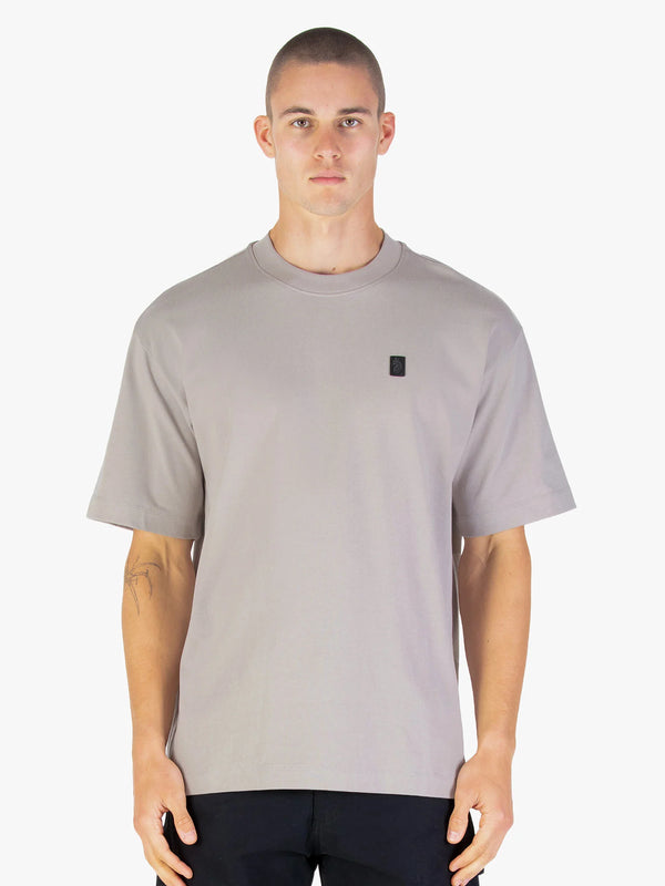 Luke Mainline CLARKE CREW T-SHIRT - CEMENT