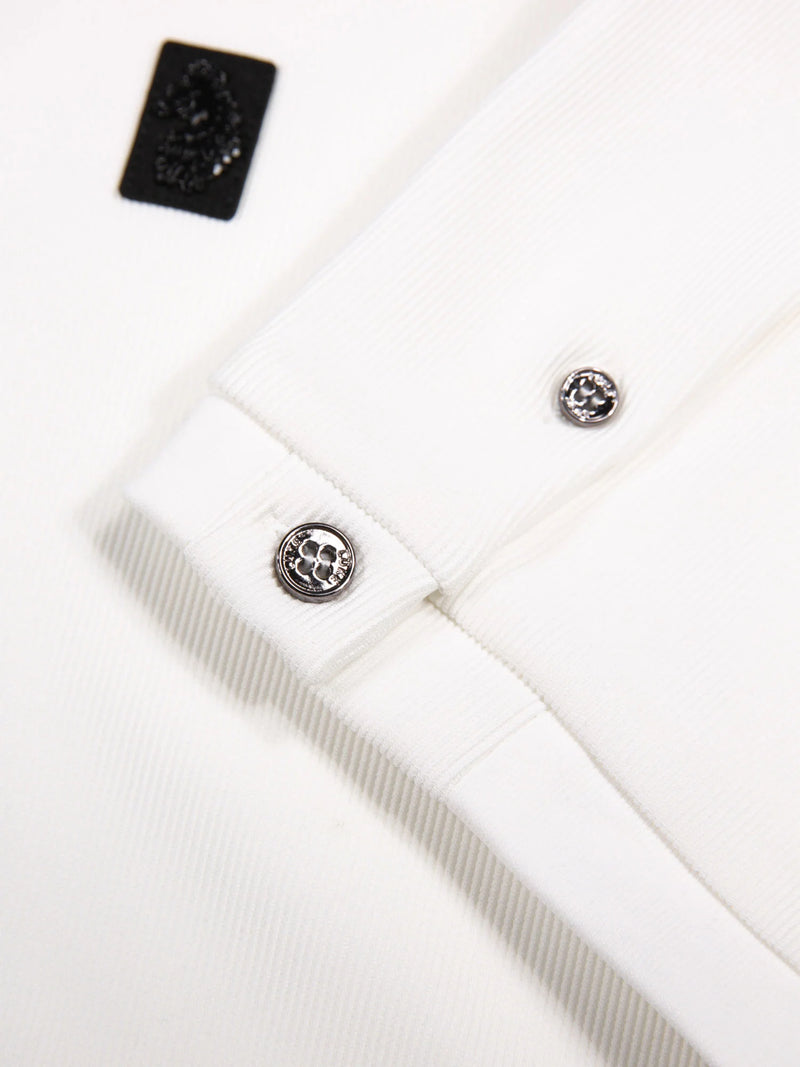 Luke Mainline KESWICK RIB DETAIL CREW T-SHIRT. - WHITE