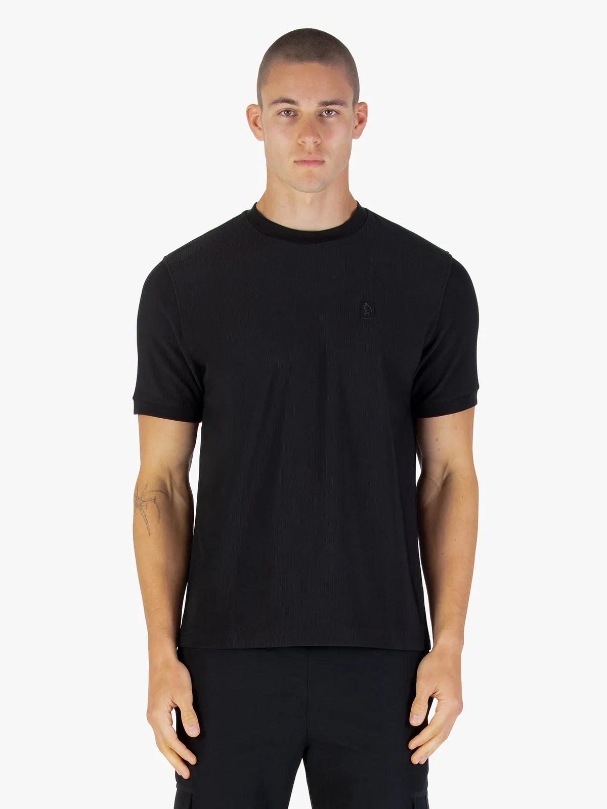 Luke Mainline keswick ribbed modal t-shirt - black