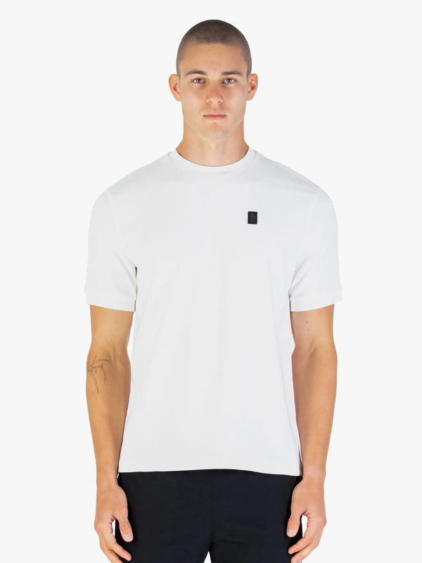 Luke Mainline KESWICK RIB DETAIL CREW T-SHIRT. - WHITE
