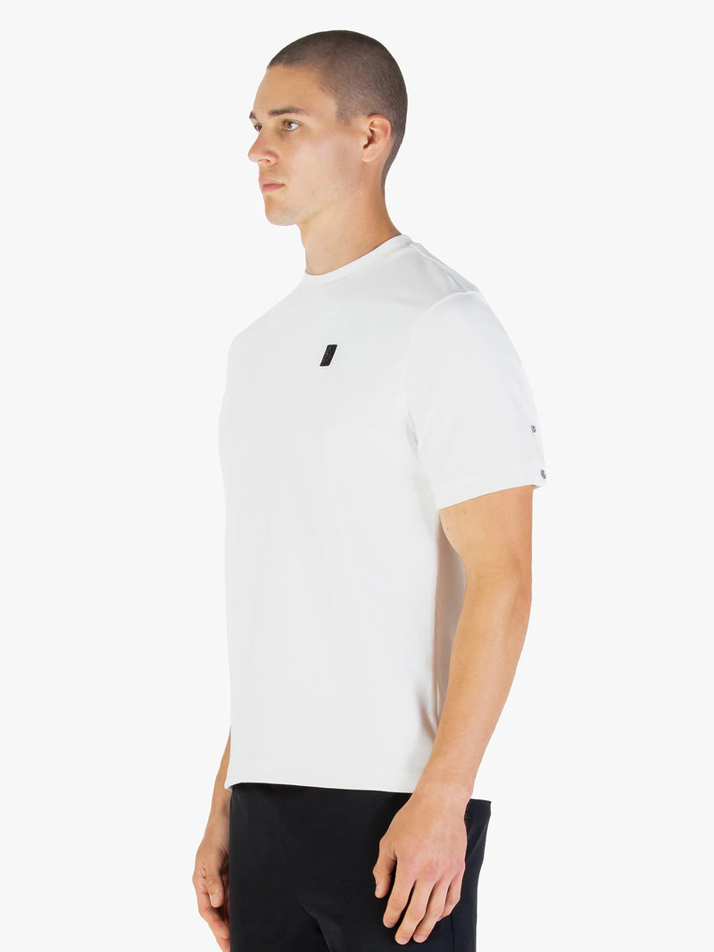 Luke Mainline KESWICK RIB DETAIL CREW T-SHIRT. - WHITE