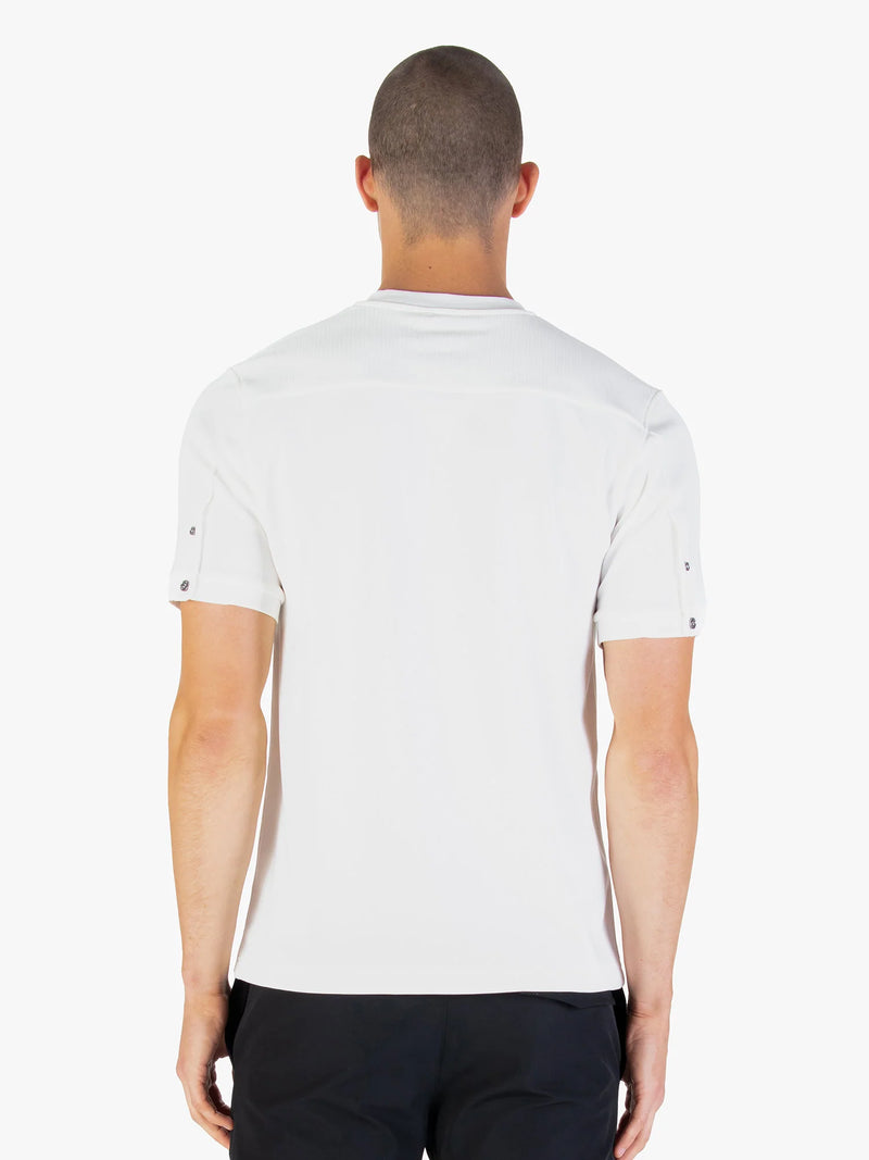 Luke Mainline KESWICK RIB DETAIL CREW T-SHIRT. - WHITE