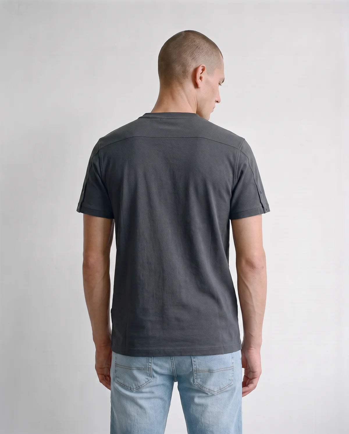 Luke Mainline keswick ribbed modal t-shirt - charcoal