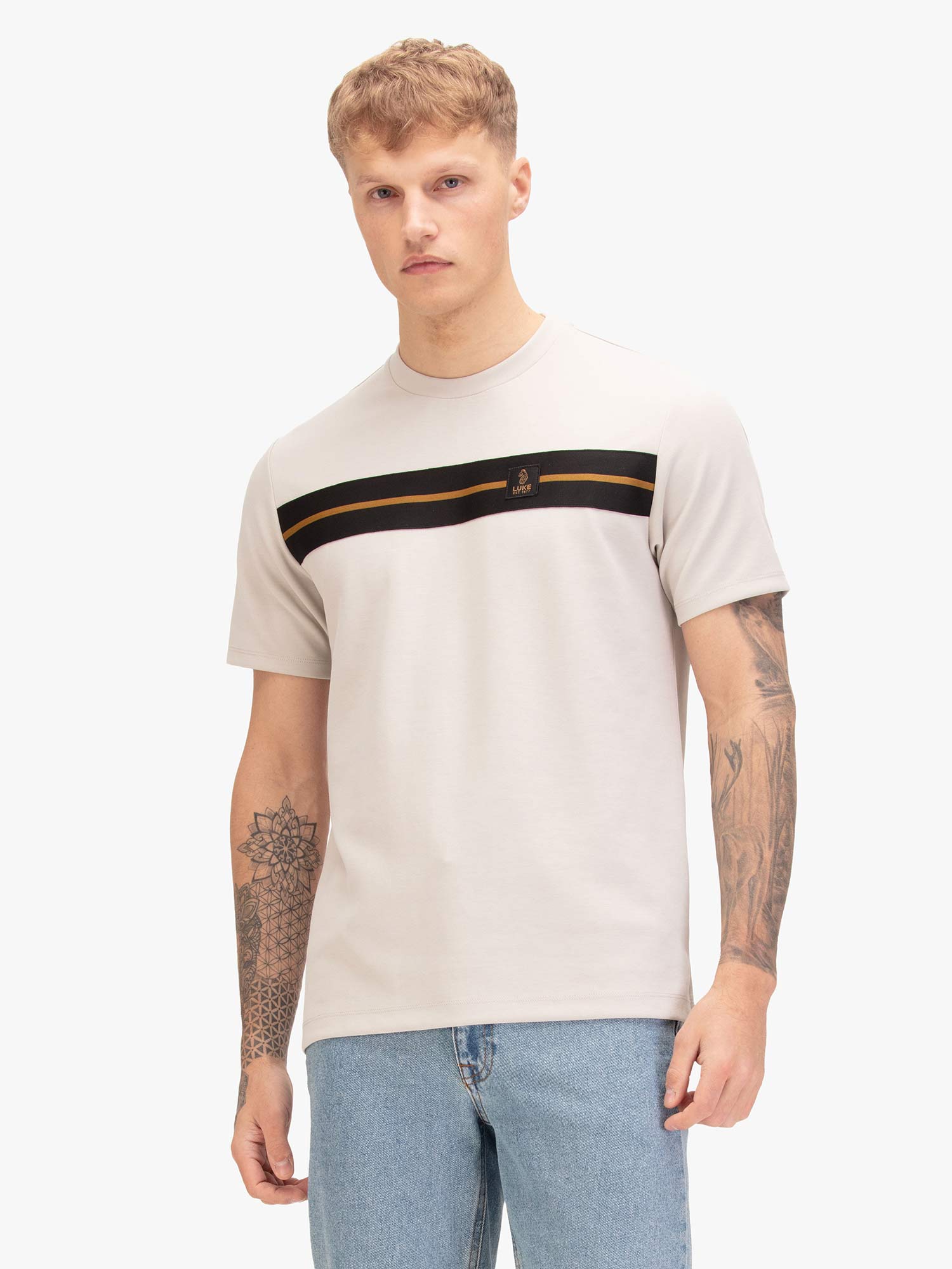Luke Est 1977 HOPKINS 1000 T-SHIRT - ICE GREY