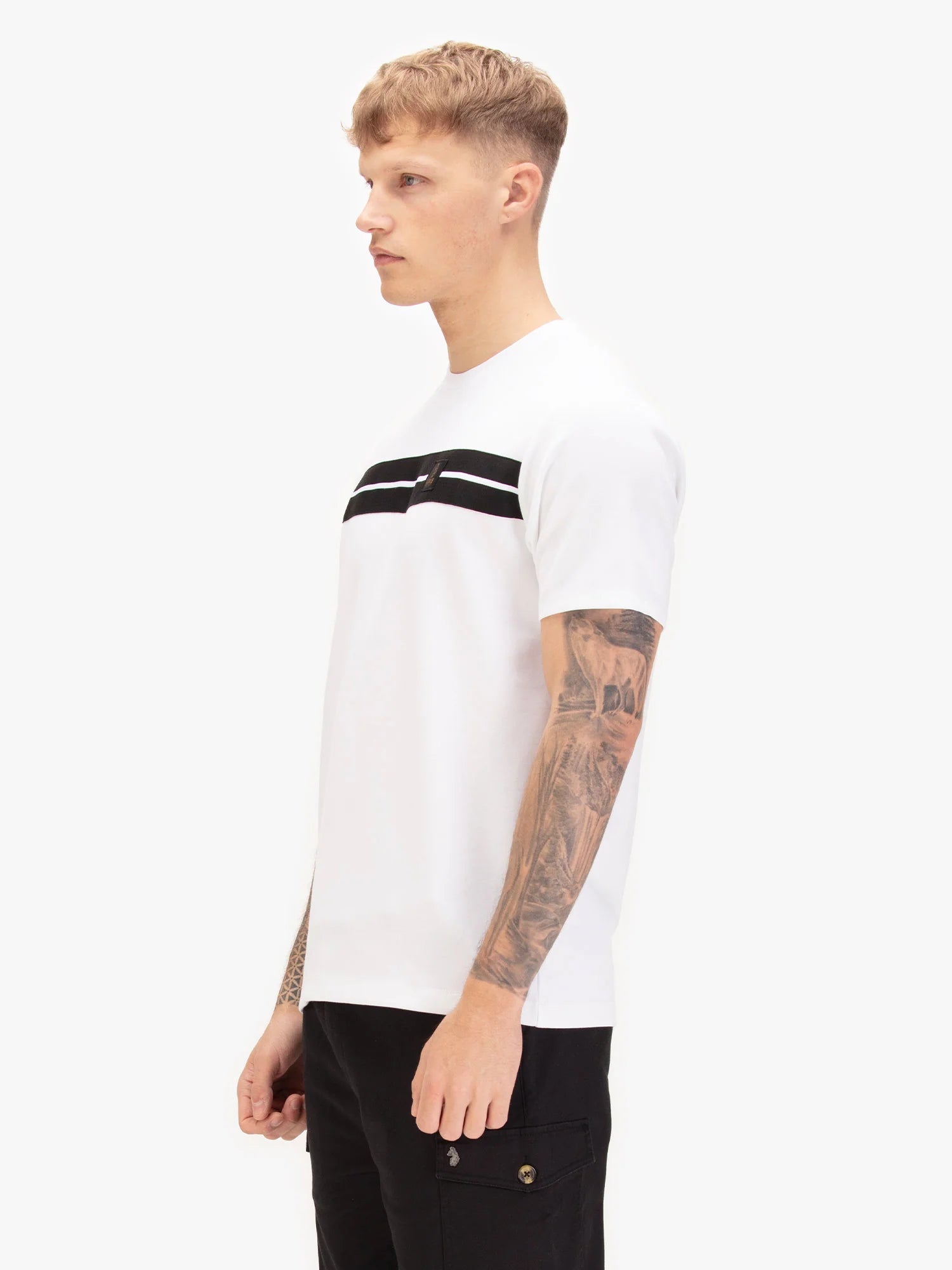 Luke Est 1977 HOPKINS 1000 T-SHIRT - WHITE/BLACK
