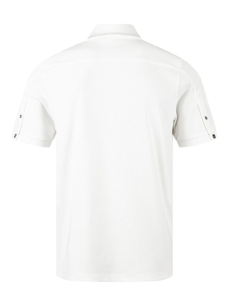 Luke Mainline PENRITH ZIP NECK SHORT SLEEVE POLO - WHITE