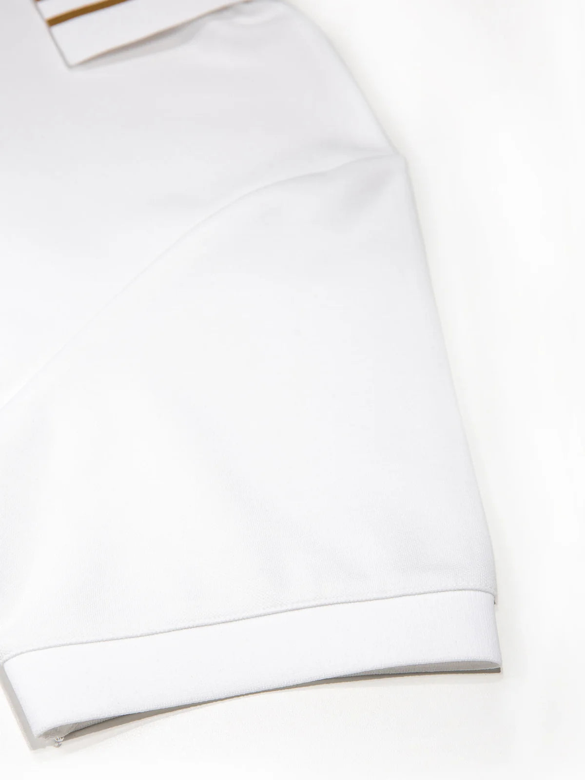 Luke Est 1977 throop zip neck polo shirt - white