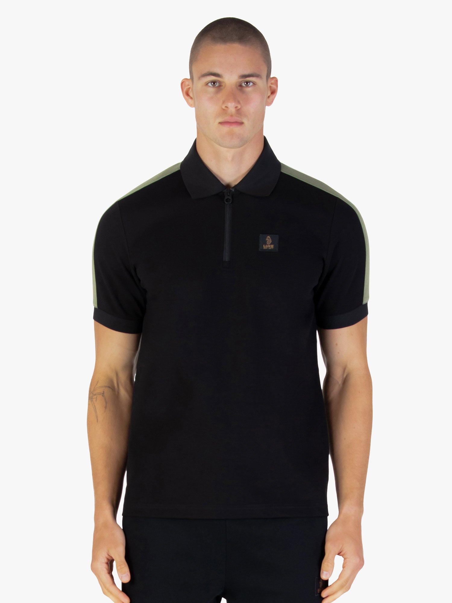 Luke Est 1977 CALTECH 1000 ZIP POLO - BLACK