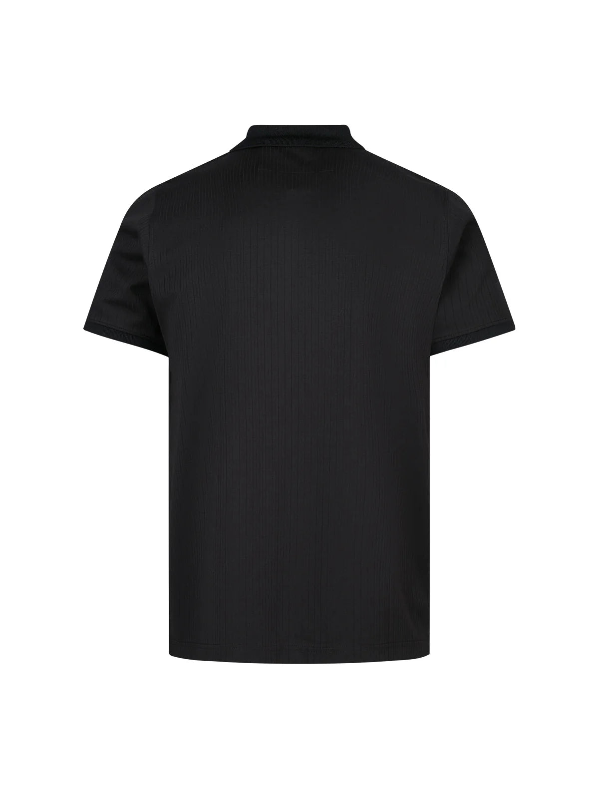 Luke Est 1977 henry ribbed zip polo shirt - BLACK